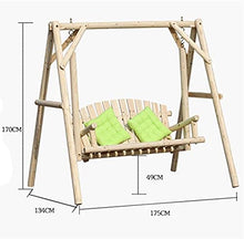 HLZY Grande aliante all'aperto con Supporto, Giardino Swing Articoli Esterni Sedia da Esterno per mobili Esterni, Tutte in Legno massello Impermeabile e anticorrosione Doppia terrazza Sedia a Dondolo