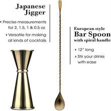 Wenzhihua Set di Miscelazione per Cocktail Set Bar A Barretta da Cocktail 11 Pezzi: Shaker Boston Ponderato, Set da Cocktail Set, Jigger, Cocktail MuddlerStrumento A Barre