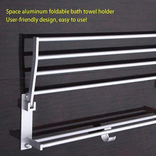 DXMRWJ Mensola angolare per Bagno Mensola portaoggetti in Acciaio Inox Mensola Porta Asciugamani Pieghevole Montato Nuovo Gancio per Organizer Appendiabiti Mensola per Bagno
