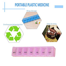 Courage Ouyang - Contenitore portatile con 7 griglie settimanali per medicine e pillole, dimensioni portatili