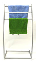 Wenko 166051000 Aluminio Almeria - Portasciugamani in Acciaio Verniciato a Polvere, 43,5 x 87,5 x 28 cm, Effetto Alluminio