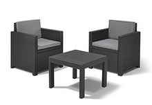 Allibert Victoria Tavolo, Grafite/Cool Grigio, 59 x 59 x 43 cm, 233783