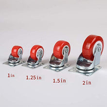 Rotelle 10pcs Rotelle Piccole in Poliuretano Rotelle 1"1,5" 2"Rotelle girevoli Ruote Rosse per mobili Rotella Mute Ruote universali per Piccoli carrelli Sedie