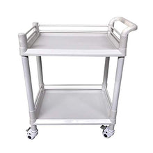 DHR- 2 tier plastica Utilità / servizio carrello con ruote frenanti, medico Trolley 丨 parrucchiere di bellezza bagagli di rotolamento Carrello con manico, carico 100kg Bagagli servizio di bellezza tro