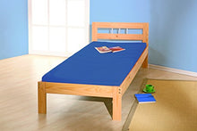 Inter Link Farm D20, Single bed frame 96x206x72 h cm, Colore Natural, Solid wood