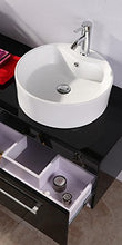 Simba Srl Mobile Bagno CARDELLINO arredo Bagno arredobagno 150 cm Nero Laccato Mobile + lavandini + Specchio + 2 miscelatori Completo Moderno Il Piu Venduto
