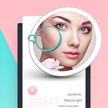 Specchio per Trucco a LED, Specchio per Trucco Illuminato, ingrandimento 3X, Regolazione dell'angolo di 180 °, Design di Ricarica USB, Design Semplice ed Elegante, Specchio da Viaggio a LED