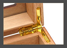 TGhosts Cigar Humidor, Cigar Humidor a Mano in Legno Cigar Box Desktop Humidor con igrometro e umidificatore, Cedar divisore