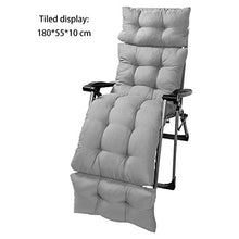 Maalr Cuscino per Sdraio Lettino, Cuscino del Sedile Reclinabile Pieghevole Portatile, Sdraio Cuscino per Lettino da Giardino con 6 Paia di Cinturino Fisso per Viaggi/Vacanza/Interno/Esterno (Grigio)