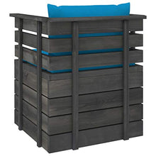 vidaXL Poltrona da Giardino con Cuscini in Legno di Pino