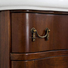 Shop Chic Arredo bagno classico london bombato noce con top in ceramica