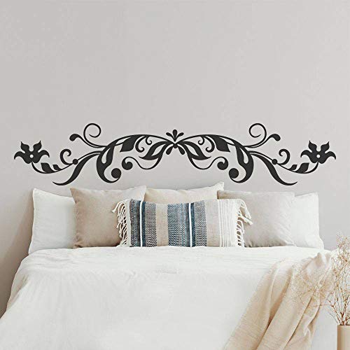 T-MK448 - Adesivi per testiera del letto, 27 x 140 cm, colore: Nero