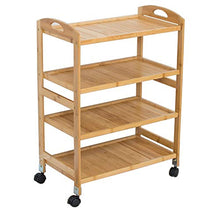 YIN YIN Carrello per ripiani Carrello for mensole, cucina in legno semplice moda mobile conveniente multifunzione ristorante hotel salone di bellezza passeggino cremagliera, 2 colori, 59X33X80 CM Carr