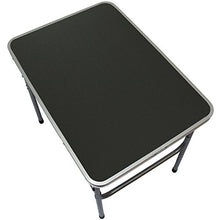 AMANKA Tavolino da PIC-nic 80x60x70cm Tavolo da Campeggio mercatino 3Kg in Acciaio Pieghevole Formato Valigia Grigio Scuro