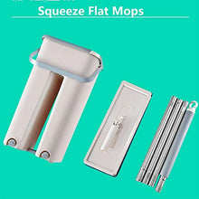 SSAYY Spray Mop Mop per Spremere Piatti Magici E con Secchio Mano Libera Strizzare Pulizia dei Pavimenti Cuscinetti in Microfibra Detergente Telescopico per Legno Duro 360 Mop