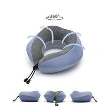 Cuscino per il collo per il cuscino da viaggio regolabile per via aereo per memory schiuma Sleep-Soft Poggiatesta con supporto per il collo-Master di Comfort di volo, cuscino per seggiolino auto
