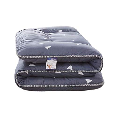 Zhenwo Materasso Inferiore Stampato Materassino di Fondo, 100% Cotone Futon Roll Up Campeggio Portatile Materasso Triangolo 120X200cm / 47X79inch,A,1 * 2m