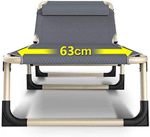 Pieghevole reclinabile Sun Lounger Garden Camping Bed Sedia Accompagnatore Letto Accompagnatore Letto Sole Regolabile per Il Viaggio Escursionismo Caccia Casa Daycare con Tappetino