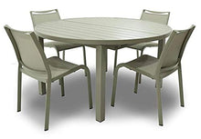 giordano shop Set Tavolo Allungabile e 4 Sedie da Giardino in Alluminio Ermes Bianco