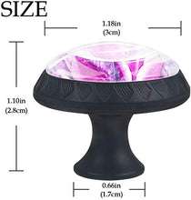 Fiori Tulip Art Abstract Paint Pomelli per Porta Set di 4 Pomelli per Mobili Manopole per Cassetti Cucina Armadio Vetro