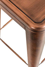CLP Sgabello Bar Joshua V2 in Metallo Stile Industriale I Sgabello Bancone Impilabile Senza Schienale, Colore:Rame