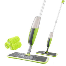 SSAYY Mop Mocio Spray con Cuscinetti in Microfibra Riutilizzabili Mop in Metallo A 360 Gradi Mop per La Cucina di Casa Piastrelle in Ceramica in Legno Laminato Pulizia del Pavimento
