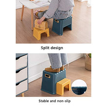 H-M-Shelf Sgabello da Bagno Impermeabile Antiscivolo Sgabello da Bagno Sgabello Cambio Sgabello Sgabello Domestico 27.3x32.2x27.5cm (Color : Blue)