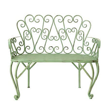 LXLH Panchina da Giardino Panchina da Giardino retrò in Ferro battuto, Poltrona da Giardino in Metallo per terrazza con Balcone, Panca Decorativa da Esterno con Schienale e braccioli, Adatta per
