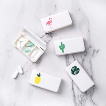 Greenwoodhomer - Scatola porta pillole portatile per medicine, 3 rettifiche per pillole, kit medico, piccolo kit organizer per cactus