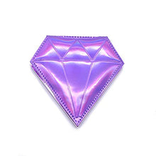 WXL Specchi da Tavolo Shape Trucco Specchio Portatile Specchio Portatile a Mano Pieghevole Specchio Specchio Specchio cosmetico Specchio Compatto per Le Donne Specchio Trucco con LED (Color : Purple)