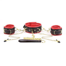 Collar Leather Kit System con HandCüffš e clip Nìpplé