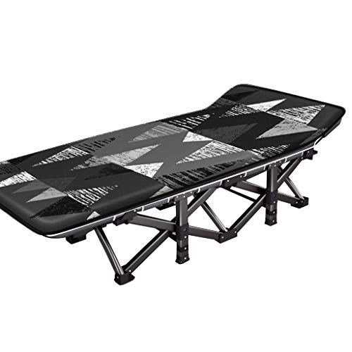 Doghe letto Brandina Pieghevole Letto Pieghevole for L'ospite Pieghevole Letto di Ricambio Letto Pieghevole for Ufficio Casa for Bambini for Adulti Pranzo (Color : Black, Size : 190 * 75 * 36cm)