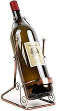 AKAMAS Portabicchieri indipendenti in Stile retrò Moderno in Metallo, portabampa del Vino, Bottiglia Portatile 1, Tabella del portabico del Vino, 22,5 x 20 x 47,5 cm Spazio di Risparmio Baibao