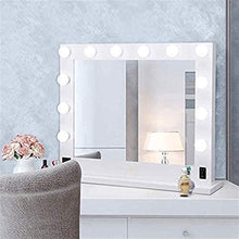 WQERLC Specchio a Parete, Specchio Cosmetico Dimmer con Specchio da Trucco e Trucco Vintage a Led con e Spina per Toeletta, Specchi da Bagno a Parete