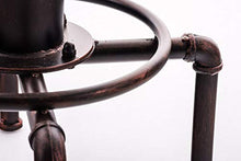 CLP Sgabello Lumos in Metallo E Legno I Forma A Idrante Design Industriale | Sgabello Robusto Altezza Regolabile 59-75CM I Sgabello Bar, Colore:Bronzo