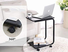 Zhicaikeji Camera da Letto Comodino scrivania squisita Moda in Legno Nero Rack Semplice Comodino Pigro mensola Mobile Desk