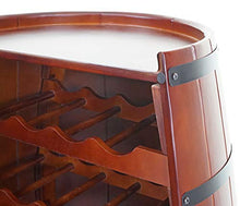 Mendler Portabottiglie a Forma di Botte HWC-T877 Legno di eucalipto 52x52x85cm per 23 Bottiglie