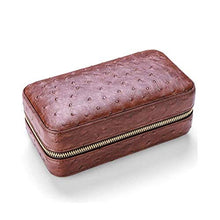 YAeele Cigar Box, Cigar Humidor Viaggio Portatile 6 Stick Sealed Rivestimento Legno di Cedro, Adatto a Fumatori Cigar Humidor e Un Sigaro Accessori - Pelle Marrone, Anti-Pressione .Compleanno/Regali
