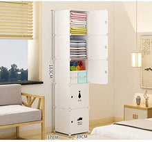 LIYT Semplice noleggio Panno Piccolo Lattice Assemblea Student Camera Singola plastica da Letto Governo di immagazzinaggio Portatile Armadio per Appendere Gli Abiti,39 * 37 * 183CM