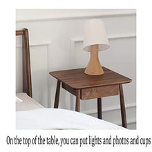 GXT WGZ- Comodino Camera Locker, Camera da Letto Comodino, Soggiorno Locker, Living Room Divano Fianco del Mobile (Color : Walnut Color)