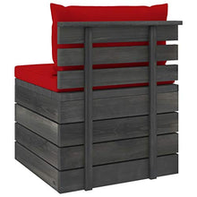 FAMIROSA Set Divani da Giardino su Pallet 2 pz con Cuscini Massello Pino-1665