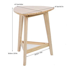 EBTOOLS - Comodino triangolare, con 2 livelli in legno, stabile, comodino, consolle per corridoio, soggiorno, camera da letto, ufficio, stile moderno