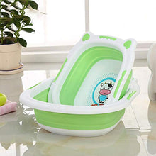 Cane del Fumetto Lavabo Bambini Pieghevole 12 Colori di plastica Portatile Lavabo Lavabo Bambino Bagno Viaggi Accessori Lavate, B-Green-S
