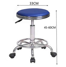 XZGang Sgabello con le rotelle, Altezza regolabile 45-60cm rotonda Sgabello casa camera da letto Mobili Cucina Parrucchiere Ascensore Sgabello di facile manutenzione Superficie soggiorno Crea vita sem