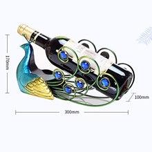 LHQ-HQ Wine Rack bottiglia di vino della cremagliera creativa del vino del metallo della cremagliera del pavone bottiglia di personalità della cremagliera del vino della casa della decorazione di moda