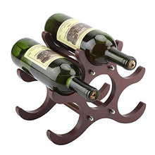 Dewin Portabottiglie Vino - Scaffale Legno Portabottiglie in Legno per Vino Rosso Portabottiglie per Vino Rosso 6 Bottiglie
