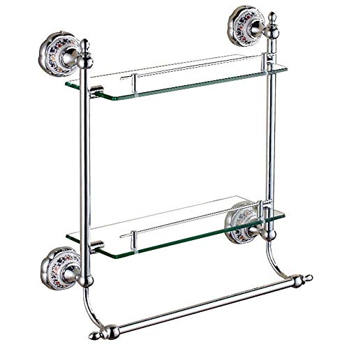 NHLBD Mensola da Bagno, mensola portaoggetti - 2 ° Piano, Bagno Rack, Magazzinaggio antiruggine Mensola for partizione da Bagno (Dimensioni: 60cm) (Size : 50cm)