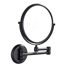 JXING Specchio da Bagno a Parete, Specchio Nero Retrattile Non Perforato Specchio Pieghevole Specchio a Parete Bifacciale Specchio da Bagno Specchio da Trucco per Bagno