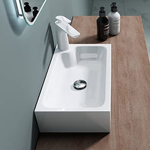 doporro Lavabo da Appoggio, Lavandino Bagno 46x26x11 cm, Lavabo da Minerale fuso Colossum101