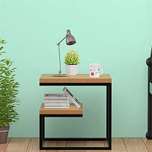 Comodino, 2 Livello Comodino End Side Table tavolino Comodino Comodino Tavolino con Bagagli Ripiano Pratico e Versatile (Color : Wood Color, Size : 50x50x55cm)